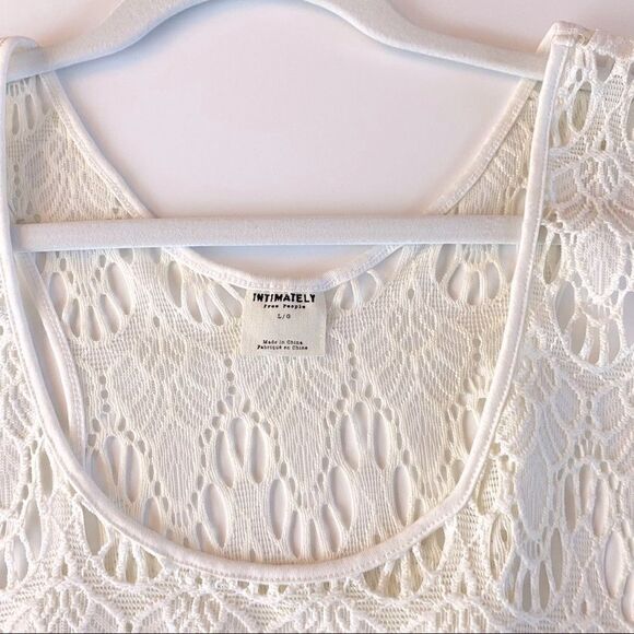 Free People Sheer White Crochet Fringe Tank - Picture 6 of 8